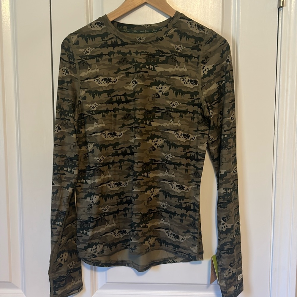 Terramar boys kids camo thermal base layer top XL 18 NWT